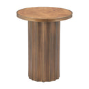  Zuo Afinato 110754 Side Table - Brown IMAGE 1