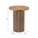  Zuo Afinato 110754 Side Table - Brown IMAGE 7