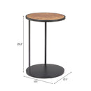  Zuo Nodo 110753 Side Table - Brown/Black IMAGE 11