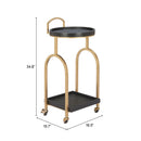  Zuo Zukei 110744 Bar Cart - Black IMAGE 8