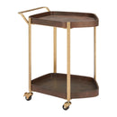  Zuo Stela 110743 Bar Cart - Walnut IMAGE 1