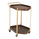  Zuo Stela 110743 Bar Cart - Walnut IMAGE 6