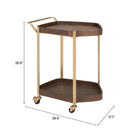  Zuo Stela 110743 Bar Cart - Walnut IMAGE 9