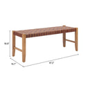  Zuo Bandani 110700 Bench - Brown IMAGE 6