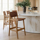  Zuo Feder 110693 Set of 2 Barstool - Brown IMAGE 7