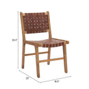  Zuo Feder 110691 Set of 2 Dining Chair - Brown IMAGE 10