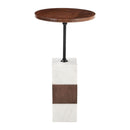  Zuo Stuk 110673 Side Table - Brown/White IMAGE 4