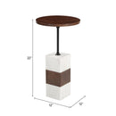  Zuo Stuk 110673 Side Table - Brown/White IMAGE 5
