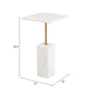 Zuo Naht 110672 Side Table - White IMAGE 6