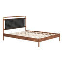  Zuo Netz 110666 Queen Bed - Black/Walnut IMAGE 1