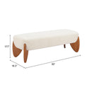  Zuo Charm 110660 Bench - Ivory IMAGE 4