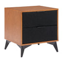  Zuo Zarif 110654 Nightstand - Black/Walnut IMAGE 1