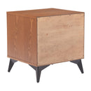  Zuo Zarif 110654 Nightstand - Black/Walnut IMAGE 2