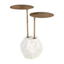  Zuo Anten 110607 Side Table - Brass/White IMAGE 1