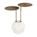  Zuo Anten 110607 Side Table - Brass/White IMAGE 2