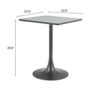  Zuo Spot 110409 Bistro Table - Gray/Black IMAGE 9