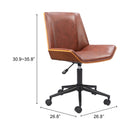  Zuo Maker 110567 Office Chair - Brown IMAGE 13