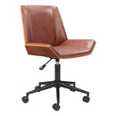  Zuo Maker 110567 Office Chair - Brown IMAGE 1
