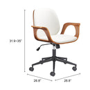  Zuo Ali 110564 Office Chair - White IMAGE 12