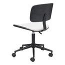  Zuo Duravel 110563 Office Chair - White/Black IMAGE 3