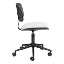  Zuo Duravel 110563 Office Chair - White/Black IMAGE 4