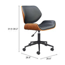  Zuo Flex 110561 Low Back Office Chair - Black IMAGE 11