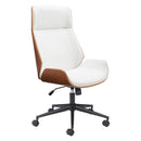  Zuo Flex 110560 High Back Office Chair - White IMAGE 1