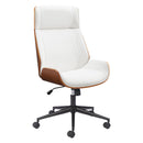  Zuo Flex 110560 High Back Office Chair - White IMAGE 2