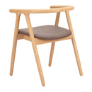  Zuo Peker 110553 Set of 2 Dining Chair - Brown/Natural IMAGE 2