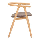  Zuo Peker 110553 Set of 2 Dining Chair - Brown/Natural IMAGE 4