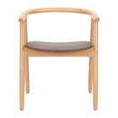  Zuo Peker 110553 Set of 2 Dining Chair - Brown/Natural IMAGE 6