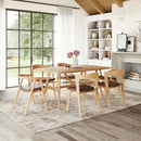  Zuo Peker 110553 Set of 2 Dining Chair - Brown/Natural IMAGE 7
