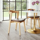  Zuo Pioro 110551 Set of 2 Dining Chair - Brown/Natural IMAGE 10