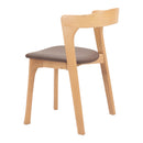  Zuo Pioro 110551 Set of 2 Dining Chair - Brown/Natural IMAGE 2