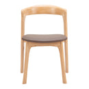  Zuo Pioro 110551 Set of 2 Dining Chair - Brown/Natural IMAGE 5