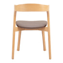  Zuo Pioro 110551 Set of 2 Dining Chair - Brown/Natural IMAGE 7