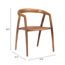 Zuo Ziran 110549 Set of 2 Dining Chair - Walnut IMAGE 9