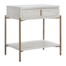  Zuo Yoru 110547 Side Table - Oak White IMAGE 1