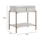  Zuo Yoru 110547 Side Table - Oak White IMAGE 7
