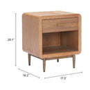  Zuo Vidaz 110543 Side Table - Brown IMAGE 10
