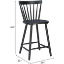  Zuo Tyce 110528 Set of 2 Counter Stool - Black IMAGE 9