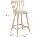  Zuo Tyce 110527 Set of 2 Counter Stool - Natural IMAGE 9