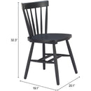  Zuo Tyce 110526 Set of 2 Dining Chair - Black IMAGE 9