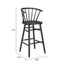  Zuo Stenger 110524 Set of 2 Barstool - Black IMAGE 8