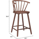  Zuo Stenger 110521 Set of 2 Counter Stool - Walnut IMAGE 9