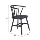  Zuo Stenger 110520 Set of 2 Dining Chair - Black IMAGE 10