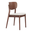  Zuo Kellua 110518 Set of 2 Dining Chair - Beige/Walnut IMAGE 1
