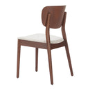  Zuo Kellua 110518 Set of 2 Dining Chair - Beige/Walnut IMAGE 2