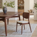  Zuo Kellua 110518 Set of 2 Dining Chair - Beige/Walnut IMAGE 3