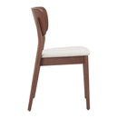  Zuo Kellua 110518 Set of 2 Dining Chair - Beige/Walnut IMAGE 4